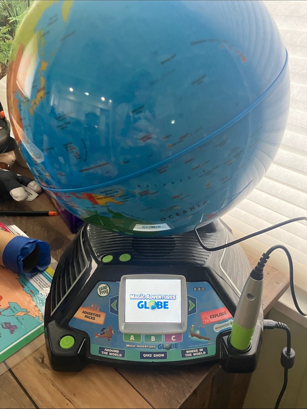LeapFrog Magic Adventures Globe - Blue & Green Interactive Learning Toy